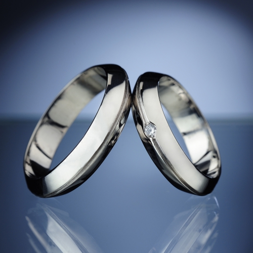 Platinum Wedding Rings with Diamond model nr. SN9