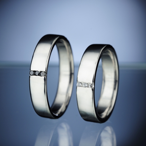 Platinum Wedding Rings with Diamond model nr. SN21