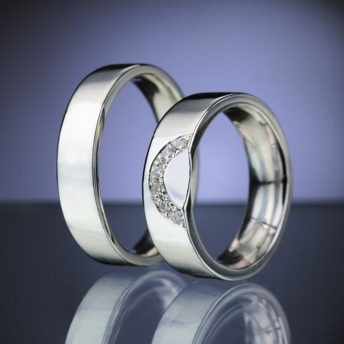 Platinum Wedding Rings with Diamonds model nr. SN86