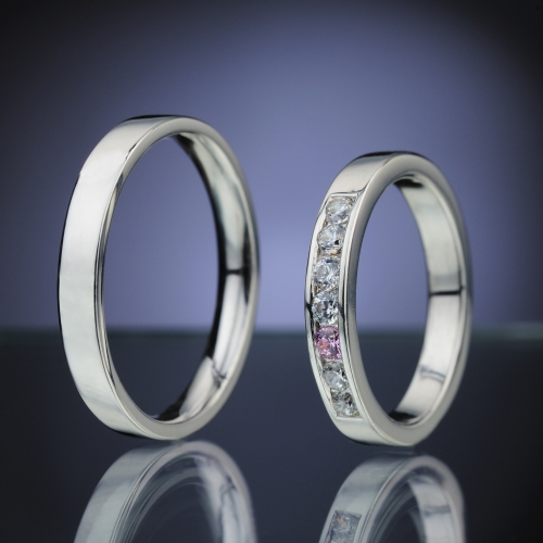 Wedding Rings with Diamonds a Sapphire model nr. SN85