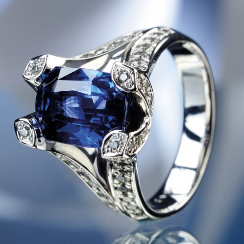 Ring Sapphire Diamonds