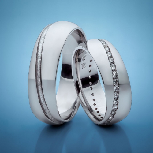 Platinum Wedding Rings with Diamonds model nr. SN25