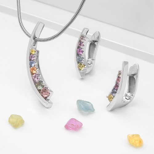 Set with Multicolor Sapphires model nr. N0083