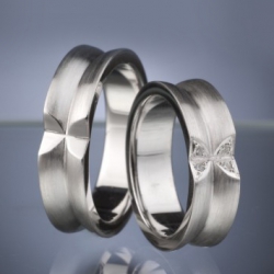 Platinum Wedding Rings with Diamond model nr. SN30