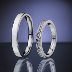 Platinum Wedding Rings with Diamonds model nr. SN82