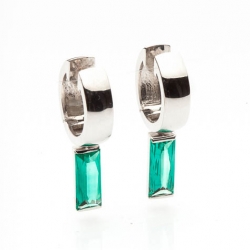 Earrings with Emerald