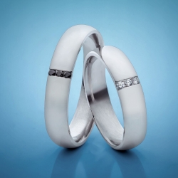 Platinum Wedding Rings with Diamonds model nr. SN18