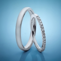 Platinum Wedding Rings with Diamonds model nr. SN90