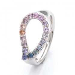 Ring with multicolor sapphires model nr. 0173