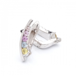 Earrings with multicolor sapphires model nr. N0083